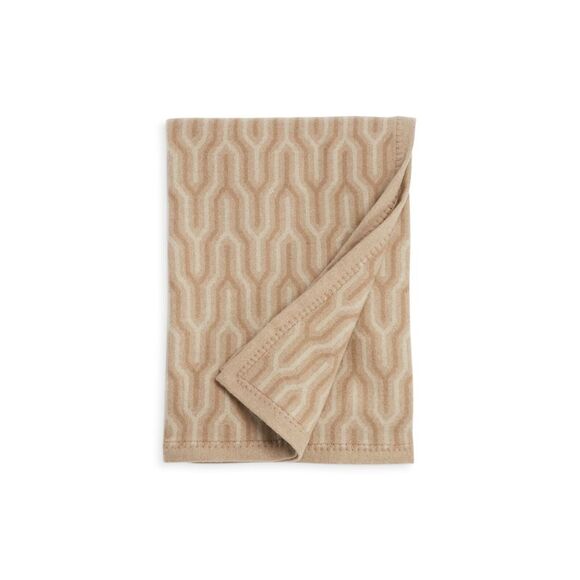 HUDSON PARK COLLECTION Beige Patterned 50 X 70 Throw - Picture 1 of 3
